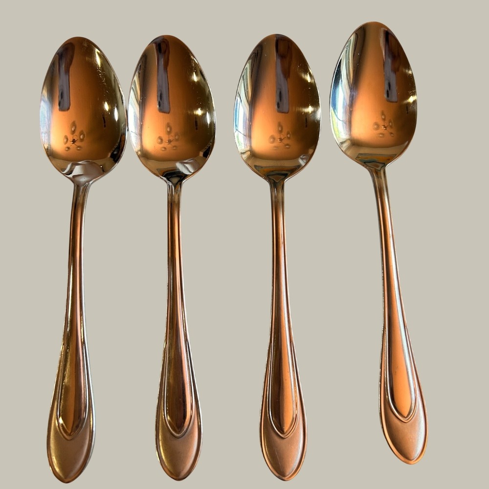 Pfaltzgraff Winston‎ Frost 4 Dinner Spoons Stainless Flatware Replacement Lot